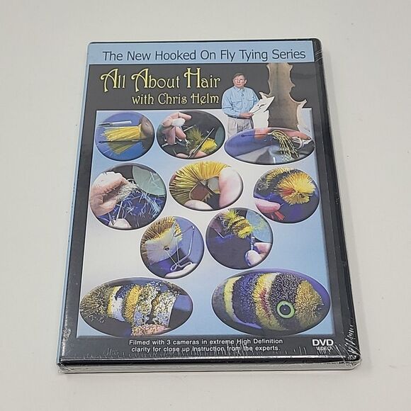 The New Hooked on Fly Tying Series All About Hair Chris Helm DVD Fishing New